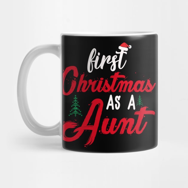 First Christmas As A Aunt Christmas Pijama by Hiyokay